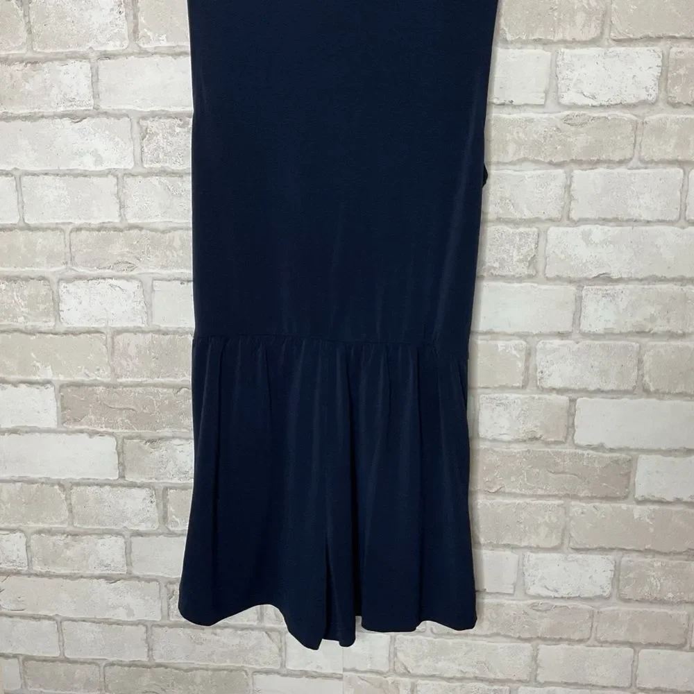 BCBGeneration Navy Sleeveless V-neck Romper Skort Size M